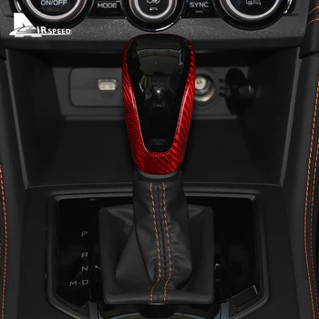 Pentru Subaru XV Outback, Forester Impreza Real Fibra de Carbon Autocolant Auto Gear Shift Knob Capacul Interior Dotari Ușor de instalare