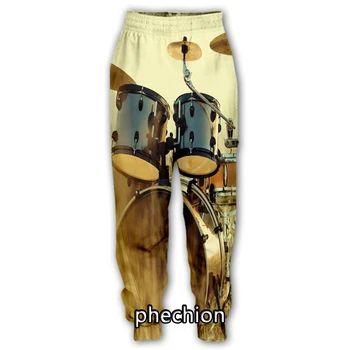 phechion Nouă Bărbați/Femei Instrumente Muzicale Tobe 3D Imprimate Pantaloni Casual Moda Streetwear Libertate Sportive Pantaloni Lungi F244