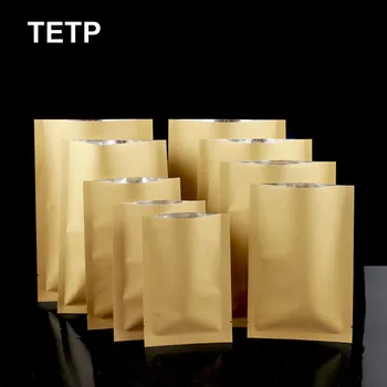 TETP Kraft Sus Deschide produse Alimentare Pungi de Folie de Aluminiu Masina Cald Sigiliu Ceai de boabe de Cafea Nuci Fructe Uscate Ambalare Sac de Sprijin Personaliza