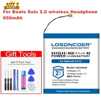 LOSONCOER 650mah AEC353535 Baterie Pentru Beats Solo 2 Pentru Beats Solo 3 Solo3 PA-BT05 Căști Bluetooth Baterie