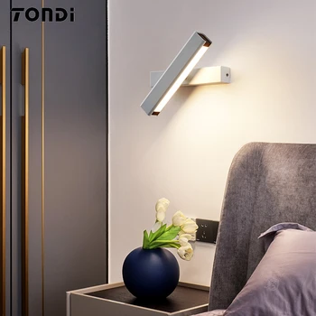 TONDI Creative LED Lampă de Perete Rotativ Lampă de Perete Pentru Camera de zi, birou, Dormitor, Pat Apartament, Coridor, Decor Acasă