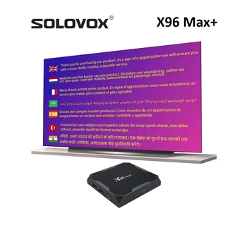 SOLOVOX X96 Max Plus Android 9 Cutie TV 2G 16G Transport Europa Spania Polonia Depozit S905X3 8K USB 3.0 H. 265 Smart Media Player