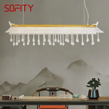 SOFITY Moderne Agățat Pandantiv Lumina Lux Creative Cristal Plafon LED 3 Culori Candelabru Pentru Acasă Casa de Ceai Sala de Mese