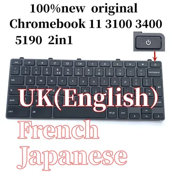 NOU, original, UK, FR, JP Pentru Dell Chromebook 11 3100 3400 5190 2in1 tastatura Laptop 2XD6T 8T6W3 SN7272