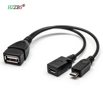 Micro USB la USB 2.0 OTG Cablu Adaptor cu Alimentare Micro USB pentru amazon TV Tablet PC, Smartphone