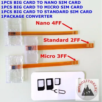 mare smartcard converter pentru nano sim cartelă usim card micro sim standard sim cartelă usim 2FF 3FF 4FF adaptor convertor