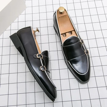 Bărbați Rochie Casual, De Înaltă Calitate, Mocasini Călugăr Pantofi Pentru Bărbați De Conducere Mocasini Confortabile Slip-On Original De Lux, Pantofi De Designer