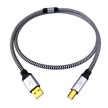 Versiune imbunatatita OFHC placate cu Argint HiFi cablu USB Decodor de sunet card cablu de conectare DAC linie de date