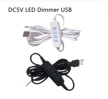 DC5V LED Dimmer Port USB de Alimentare de Linie a intensității luminoase de Culoare de potrivire Cablu prelungitor Cu Întrerupător Adaptor Pentru Bec cu LED-uri