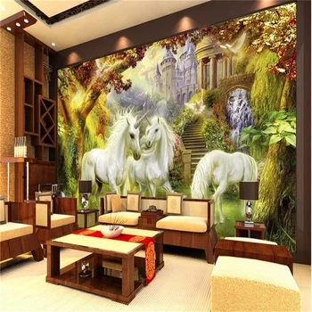 beibehang tapet 3D/foto personalizate HD murală/Singur gnu river forest/mural/TV/canapea/Dormitor/KTV/bar/Hotel/camera de zi