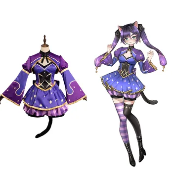 Joc Anime Genshin Impact Mona Cosplay Costum De Peruci Catsuit Tinuta Fata De Femei Adulte Halloween Petrecere De Carnaval Costum De Deghizare
