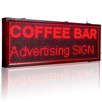 10mm Luminozitate Mare semn De Cafea Bara de Afișare Text,136*56cm ,48 *128 Pixeli, wi-fi în aer liber rezistent la apa Display Led Bord
