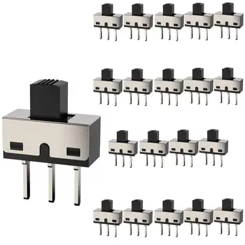 20buc Slide Vertical Micro Switch-uri de Înaltă Butonul 3 Pin 2 Poziția 1P2T SPDT Montare pe Panou AC 125V 2A