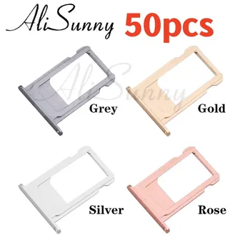 AliSunny 50pcs SIM Card Tray Holder pentru 6S iPhone 7 Plus 6SP 7P X XS Cartela SIM Adaptor de Piese de schimb