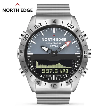 MARGINEA de NORD Barbati se arunca cu capul Sport ceas Digital Mens Ceasuri Militare Armata de Lux Plin de Oțel de Afaceri rezistent la apa 200m Busola Altimetru